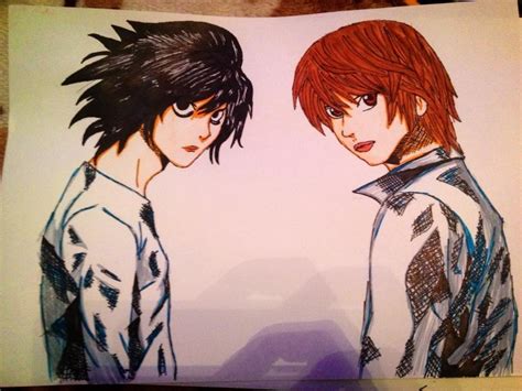 L Lawliet And Light Yagami By Rockgirlcata On Deviantart