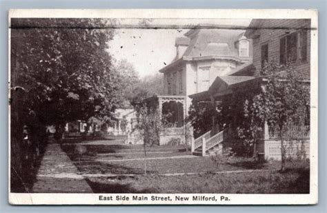 New Milford Pa East Side Main Street Antique Postcard Ebay