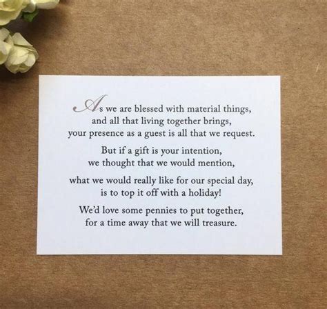 Wedding Invitation Poem For Money Honeymoon Poem Card T Information