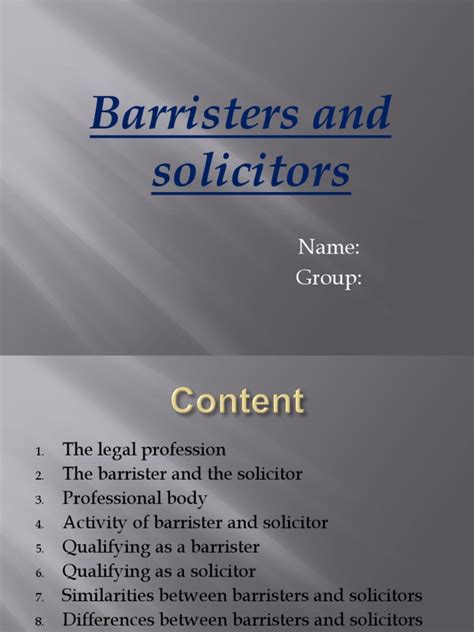 Lawyer vs attorney vs councellor vs barrister vs advocate. Barristers and Solicitors | Barrister | Solicitor
