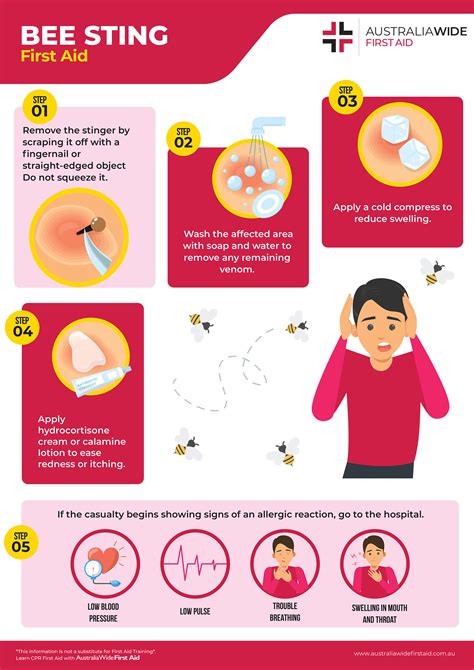 First Aid Chart For Bee Sting