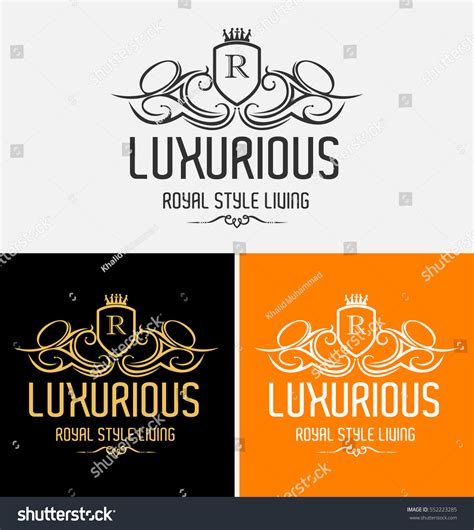 Luxurious Crest Logos Vector Template Stock Vector Royalty Free 552223285 Shutterstock