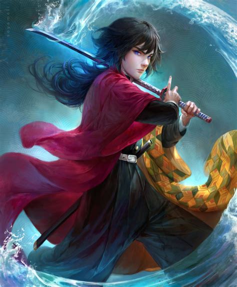 soyameii on Twitter: "Tomioka Giyuu 🖤 Mizu no kokyū: Shi no kata