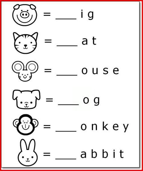 Preschool English Worksheets For 5 Year Olds