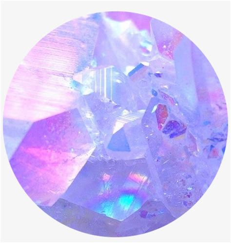 Aesthetic Pink Purple Gems Crystal Circle Icon Freetoed Pastel Pink