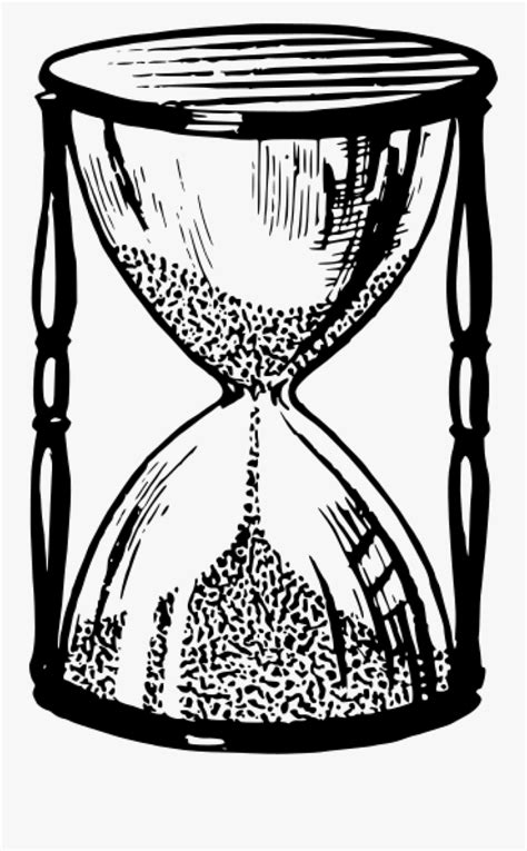 Hourglass Sand Timer Clipart Black And White Free Transparent