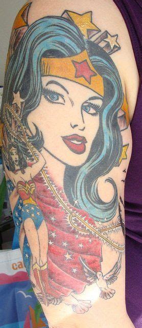 Superhero Tattoos Pt1 Inked Magazine Wonder Woman Tattoo Comic