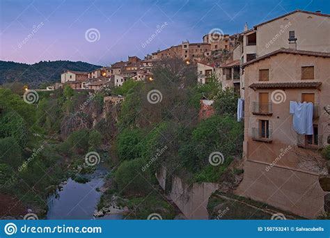 River In Beceite Village Shire Of MatarraÃ±a Stock Image Image Of