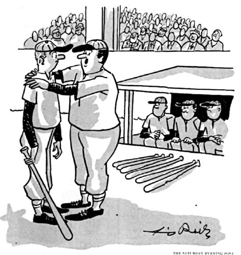 cartoons baseball banter the saturday evening post
