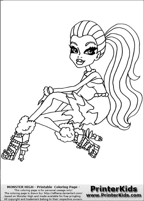 Coloriage Monster High Format A4