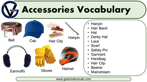 Accessories Vocabulary In English Names With Pictures Grammarvocab