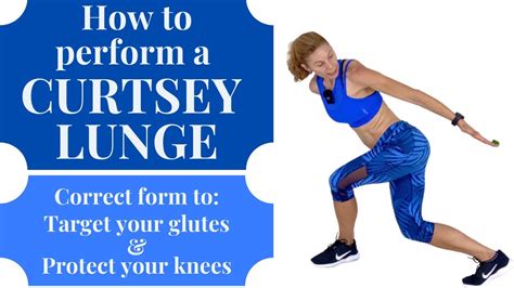 How To Do A Curtsey Lunge Correct Form To Target Glutes Youtube