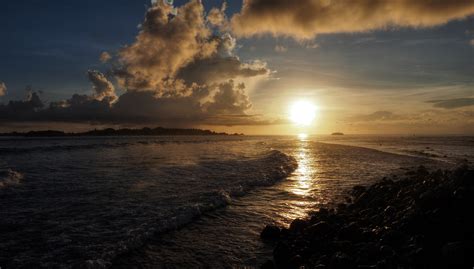 картинки пляж море берег океан горизонт облако небо солнце