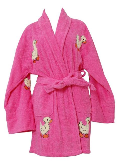 Terry Cloth Robe Terry Cloth Robe Elegant Robe Hot Pink