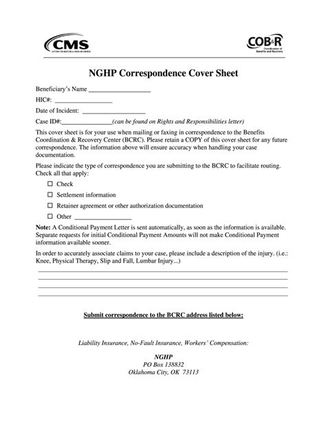 Medicare Correspondence Cover Sheet Edit And Share Airslate Signnow