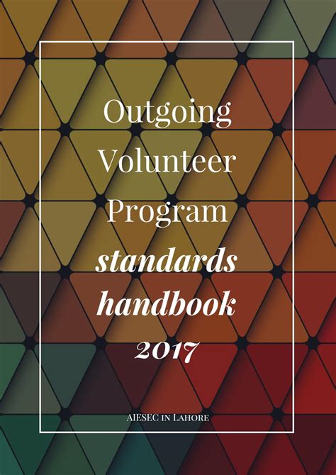 Ogv Standards Handbook By Aiesec In Lahore Issuu