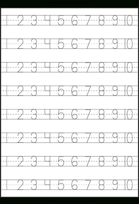 Tracing Numbers 1 10 Worksheets Activity Shelter Tracing Number 1 10