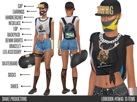 The Sims Resource Lookbook 2 Swag 13 Items Shakeproductions