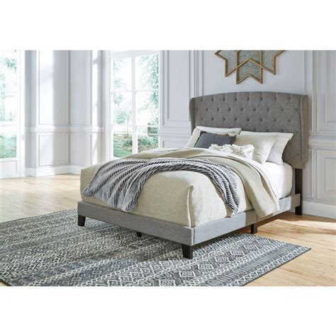 Vintasso Gray Upholstered Bed By Signature Design By Ashley Furniturepick
