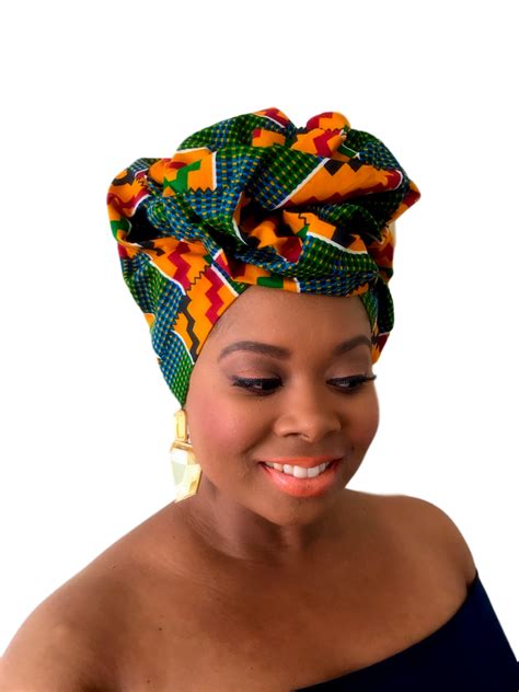 Traditional African Print Head Wrap Crownedinroyalty