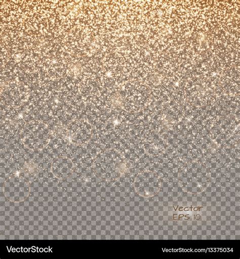 Gold Glitter On A Transparent Background Vector Image