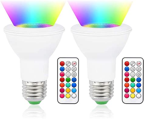 Bonlux Par20 Led Rgb Color Changing Spot Light Bulb 10w Par20 E26 Base
