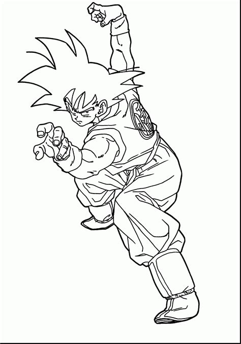 Songoku Dragon Ball Z Kids Coloring Pages