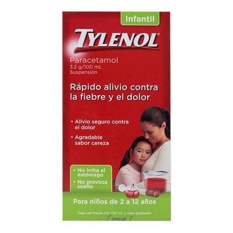 Tylenol Susp Tylenol 32 G100 Ml Suspensión Infantil Sabor Cereza 120