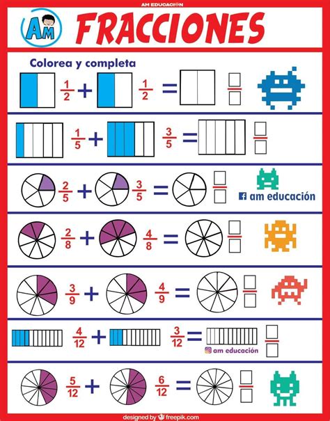 Pin De Juan Lopez En Fracciones Fracciones Matematicas Educacion