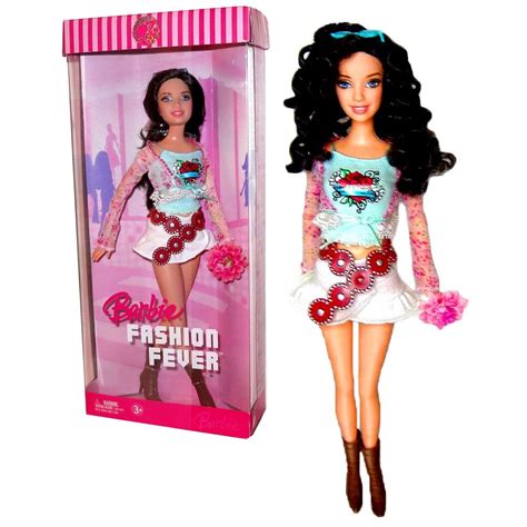 barbie year 2006 fashion fever series 12 inch tall doll set glamorous trendy dolls