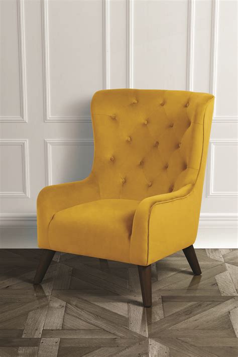 Mustard Armchair Next - Indulge in ultimate comfort with this elegant
