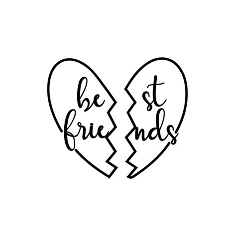 Best Friend Half Heart Svg 312 Popular Svg Design