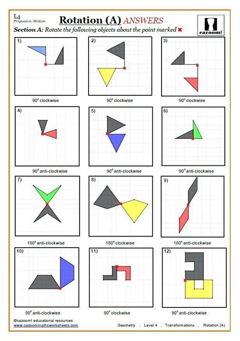 Geometry Transformation Composition Worksheet Answers Key