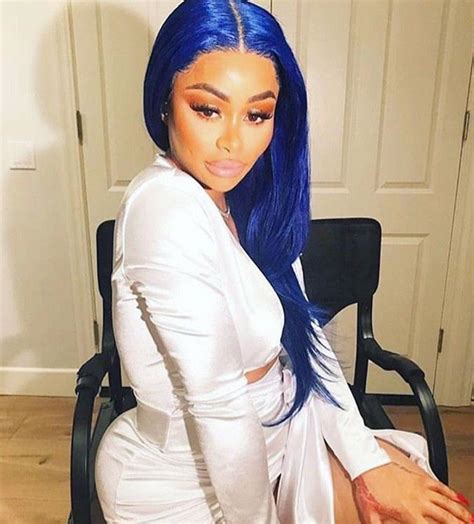 Blac Chyna Blue Lace Front Wig Blonde Lace Front Wigs Blue Ombre Hair