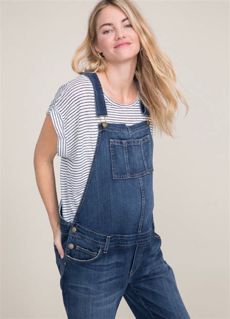 Denim Easy Overall Womens Chic Maternity In 2020 Overalls