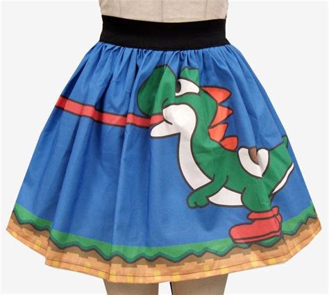 Yoshi Inspired Full Skirt Nerd Fashion Geek Clothes Geeky Clothes