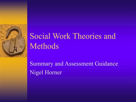 Social Work Theories And Methods