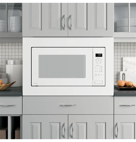 Ge Profile™ 22 Cu Ft White Built In Microwave Percys Worcester Ma