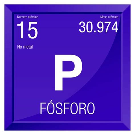 Fosforo Symbol Phosphorus In Spanish Language Element Number 15