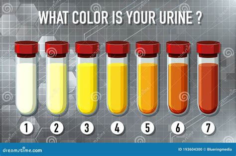 Illustration Of Urine Color Chart Stock Vector Illustration Of