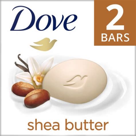 Dove Moisturizing Beauty Bar Soap 2 Count Shea Butter Moisturizing For
