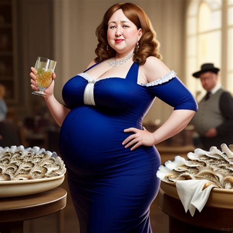 ai generated images pretty french aunt with big fat belly in tight