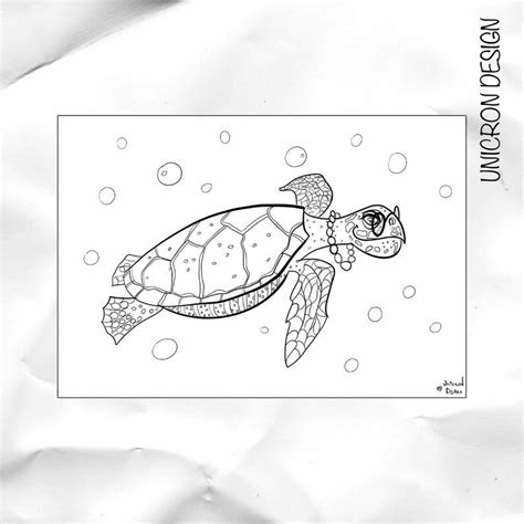 Etsy Listing818448329turtle Coloring Page