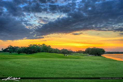 Green Grass At Golf Course North Palm Beach Florida Hdr Photography