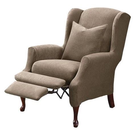 Your reclining chair is likely to be the most comfortable seat in your home. Stretch Pique Wing Recliner Slipcover - Sure Fit ...