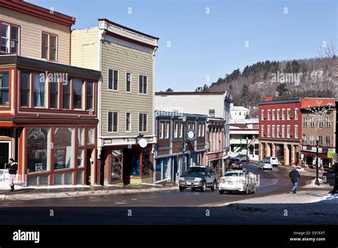 Broadway and Main Street, Saranac Lake, New York, in the Adirondacks