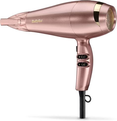 This ultra luxe rose gold dryer features a high end salon ac motor that blows out your hair in half the time, locks in moisture and reduces damage for radiant, healthy hair. BaByliss Elegance Rose Gold Hair Dryer- BAB5336PSDE