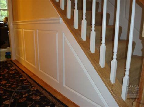 Wainscoting is an inexpensive way to make a room feel upscale and custom designed. WAINSCOTING - MITRE CONTRACTING, INC.