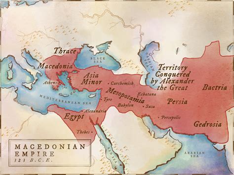 Macedonia briefly became the largest empire in the world under the reign of alexander the great in the fourth century b.c. Map Of Greek Empire After Alexander