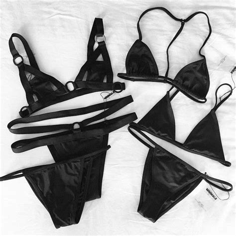 Swimmies Sexy Swimwear Black Bikini Beachwear String Bikinis Bathing Suits Instagram Posts